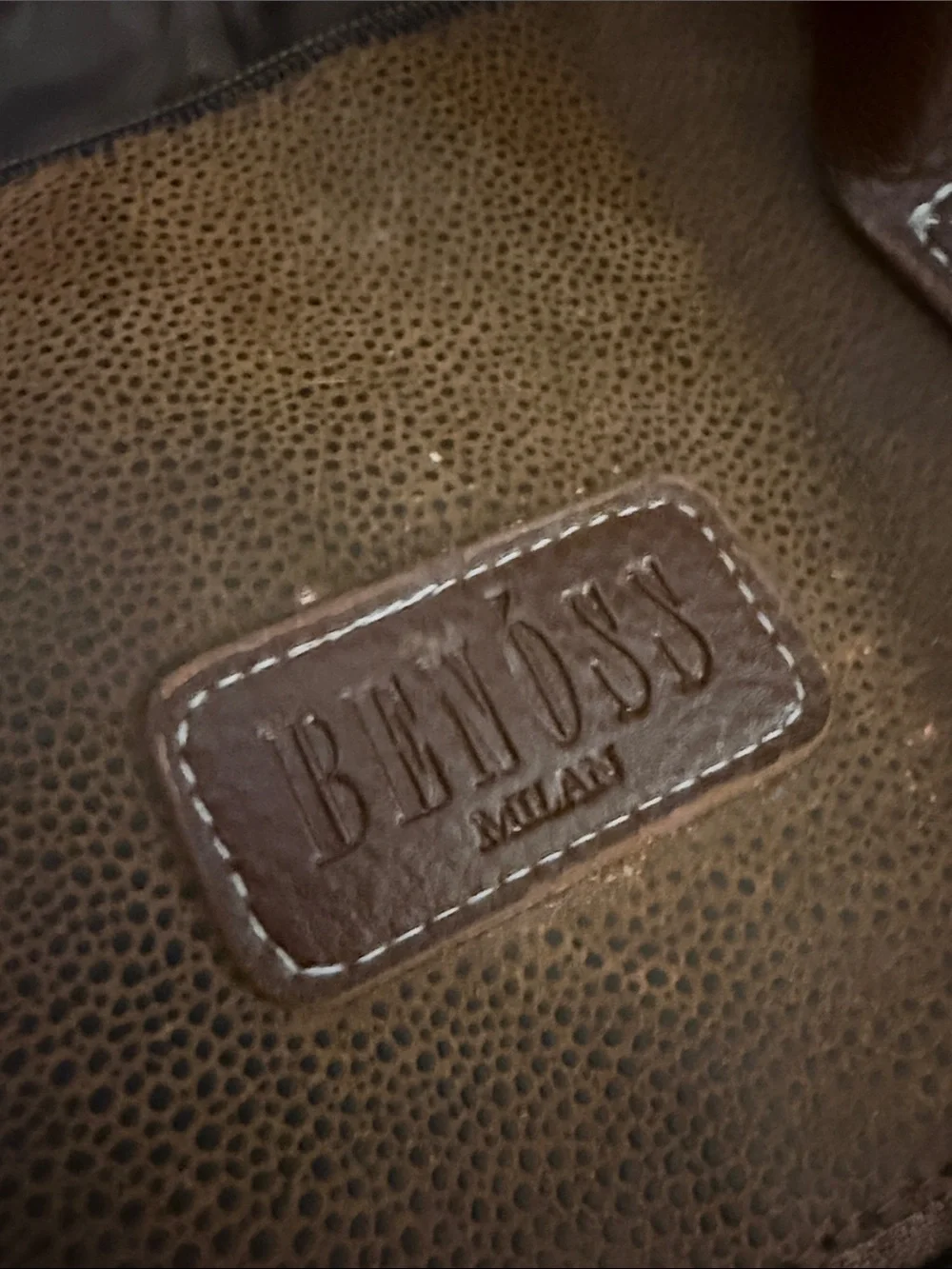 Benoss Milani Vintage-Style Brown Duffel Bag with Removable Shoulder Strap